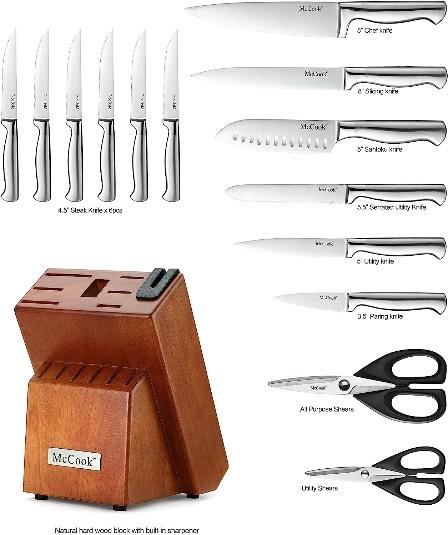 Stainless Steel Damascus Kitchen Knife Set