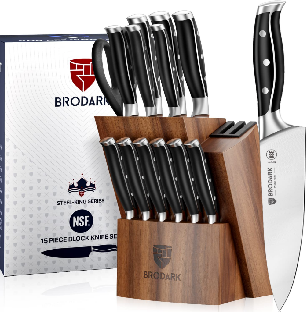 15 Pcs Professional Chef Knife Block Set