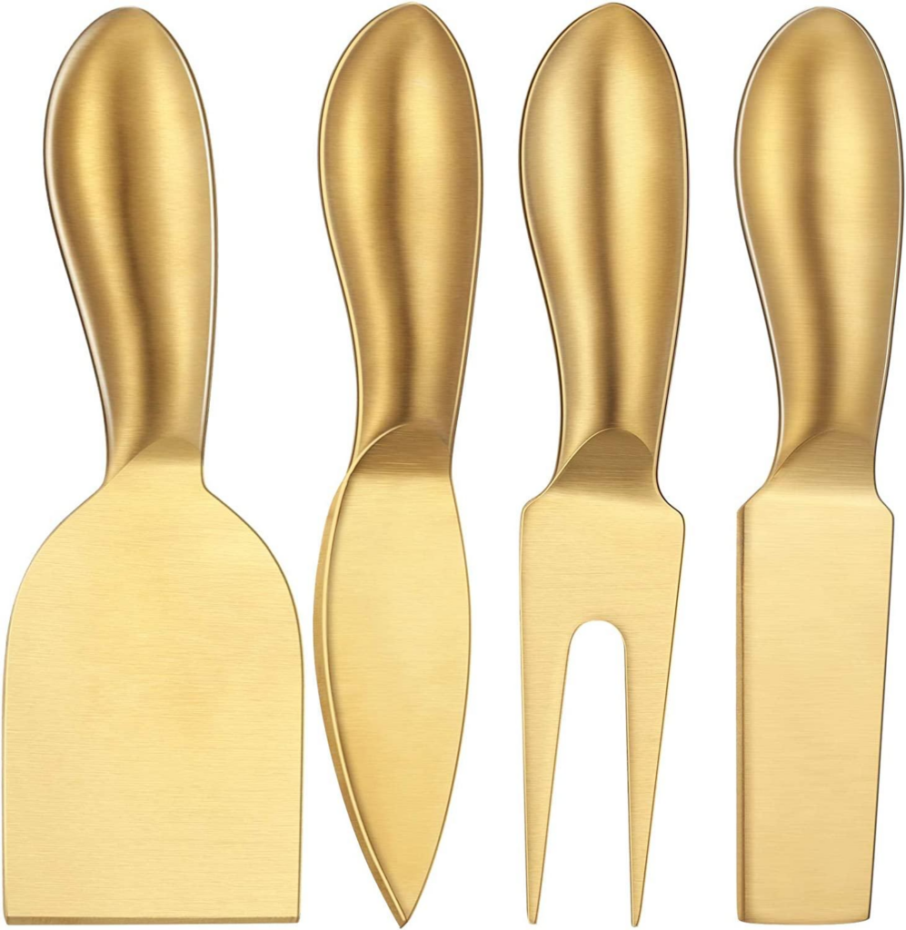 Patelai Golden Cheese Knives Set